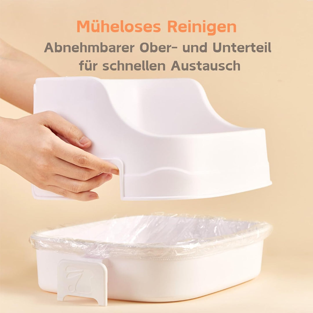 Kaninchen Toilette, Mittelgross Kleintier Katzentoilette für Käfige Abnehmbar Ecktoilette Töpfchentr
