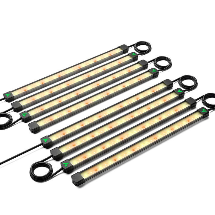 VIVOSUN LumaRay LED Grow Lampe 40 cm 8er Set, Vollspektrum Seitenbeleuchtung mit 60% Rotlicht für bi