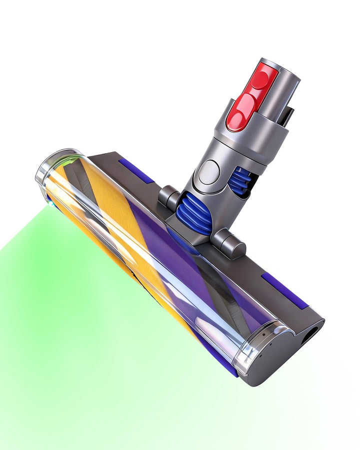 V15 Bodenbürste Ersatz für Dyson V7 V8 V10 V11 V15,LED-Beleuchtete Bürste mit grünem Licht,Anti-Tang
