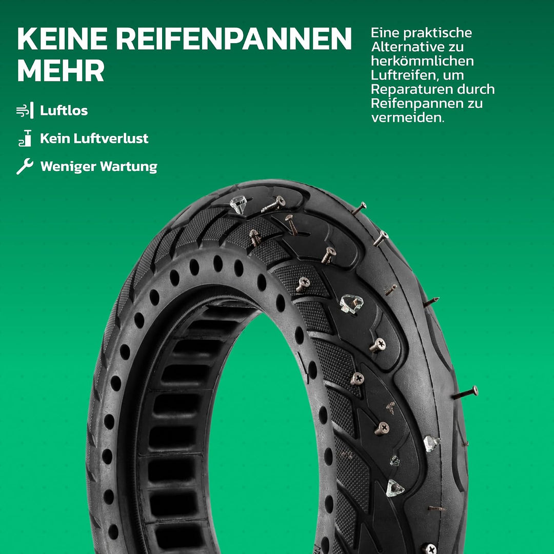MOOVMOOV Vollgummireifen 10x2.125 - Für Elektroroller Pure Air, SoFlow S06, Vivobike S2 & S3 Max, et