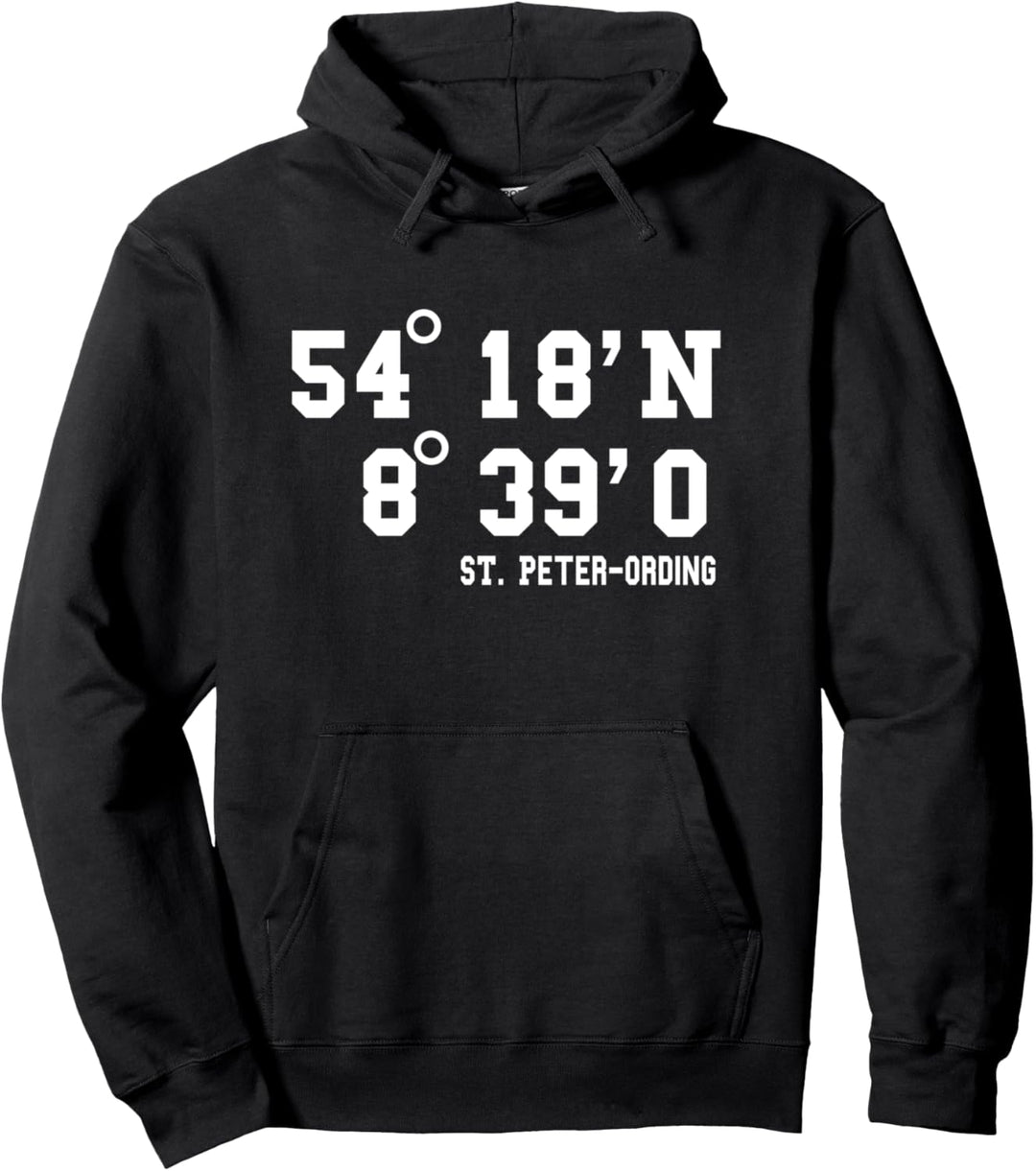 Sankt Peter Ording Koordinaten Design Nordseeküste Urlaub Pullover Hoodie