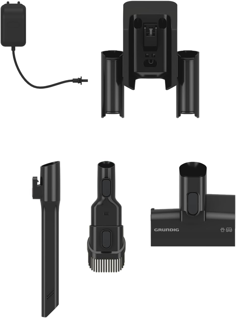 GRUNDIG VCP 8331 Pro 2-in-1-Akkusauger, TrayClean, CyclonStorm-Technologie, knickbares Rohr, 3 Saugk