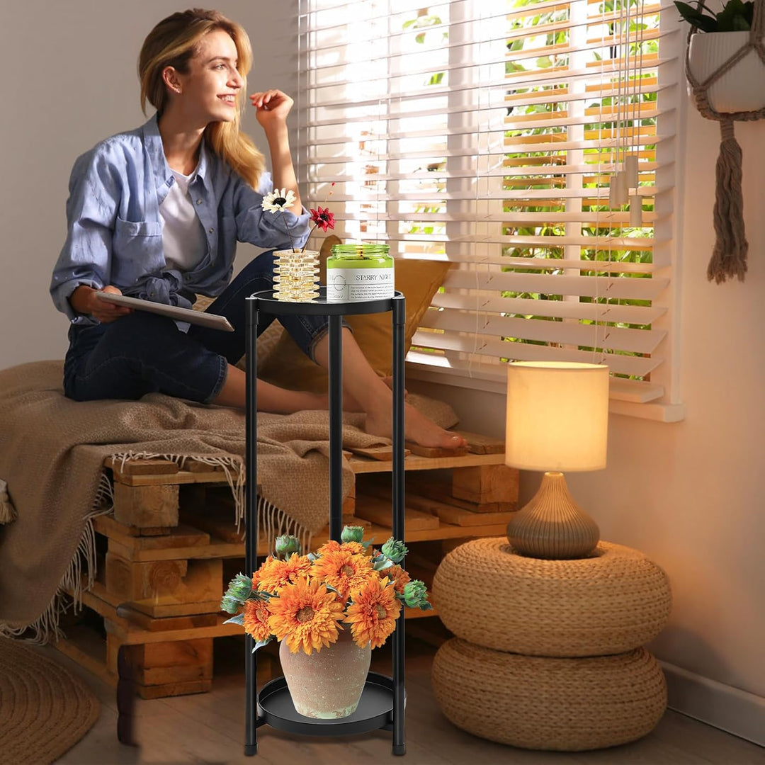 VeyFolzin.st Pflanzenständer Metall Blumentopfständer, Blumentopf Ständer Blumentopfhalter, Drinnen