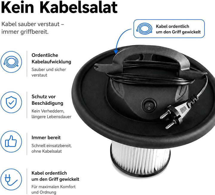 Sellnet Aschesauger 1200W Kaminsauger 15L Blasfunktion DUAL Filter System (SN119)