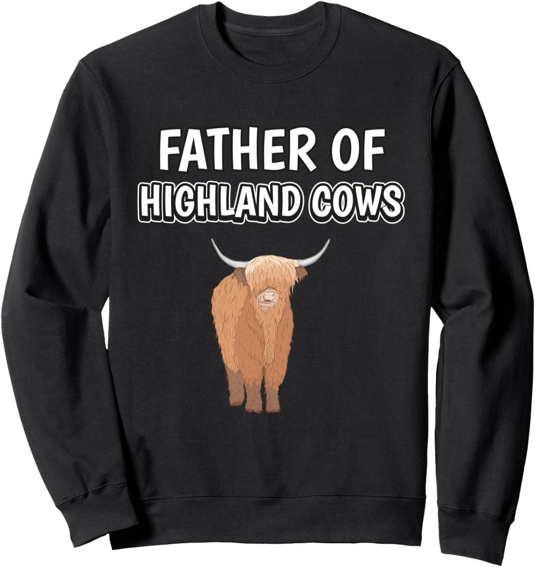 Herren Jungen Kuh Papa Vatertag Schottische Hochlandkuh Sweatshirt