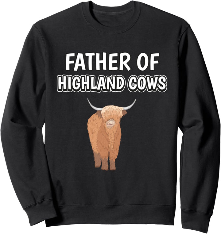 Herren Jungen Kuh Papa Vatertag Schottische Hochlandkuh Sweatshirt