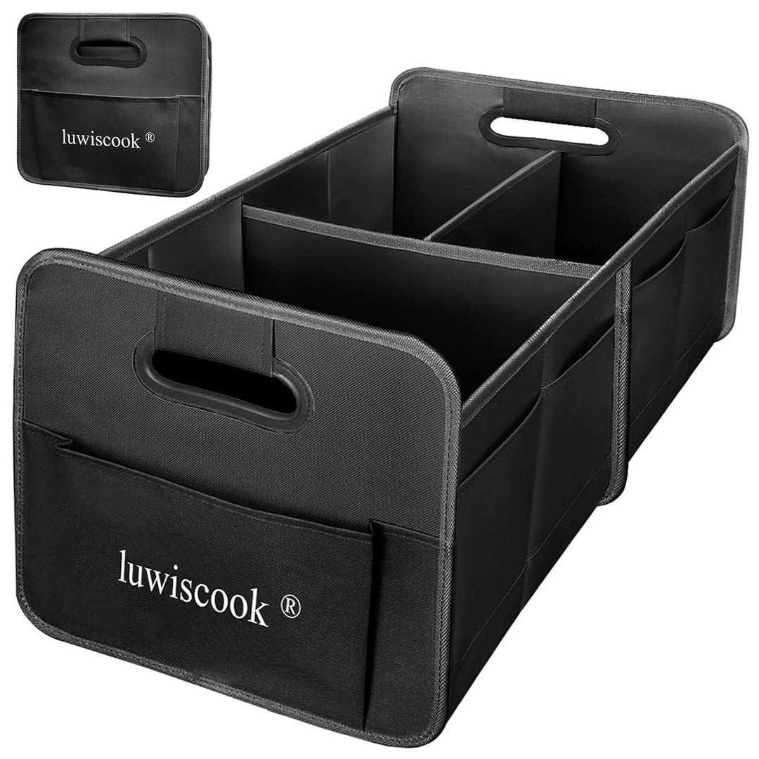Auto Kofferraum Organizer, zusammenklappbarer Auto Kofferraum Organizer, 68L Lagerung Tidy mit 2 gro