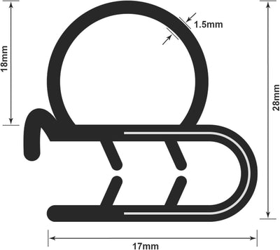 Auto Türdichtung 3 Meter Gummidichtung Türdichtungen Dichtungsprofil Universelle Schalldämmung Koffe