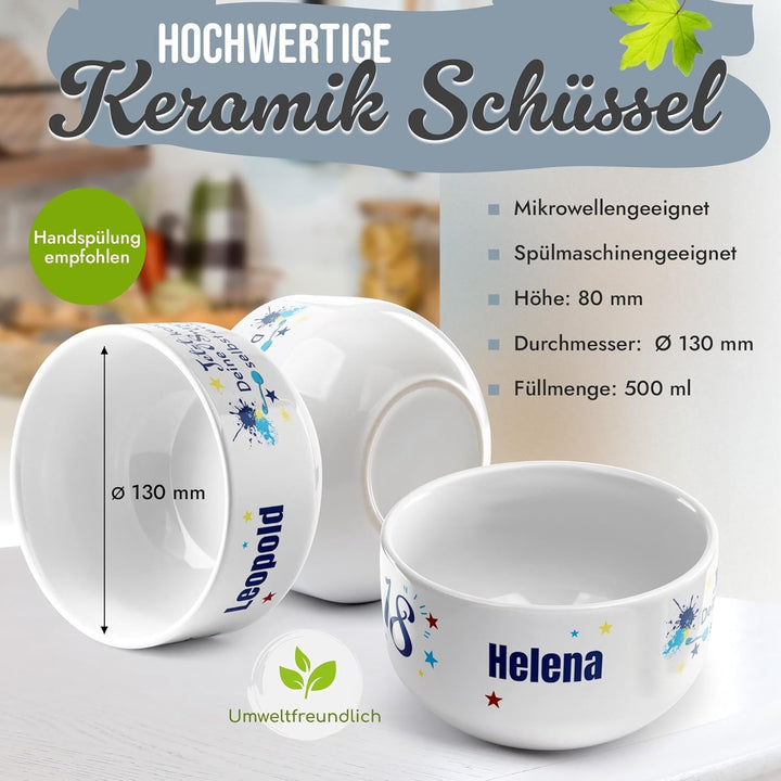 PR Print Royal Geburtstags-Müslischale mit Name selbst gestalten - Suppe selber auslöffeln - Witzige