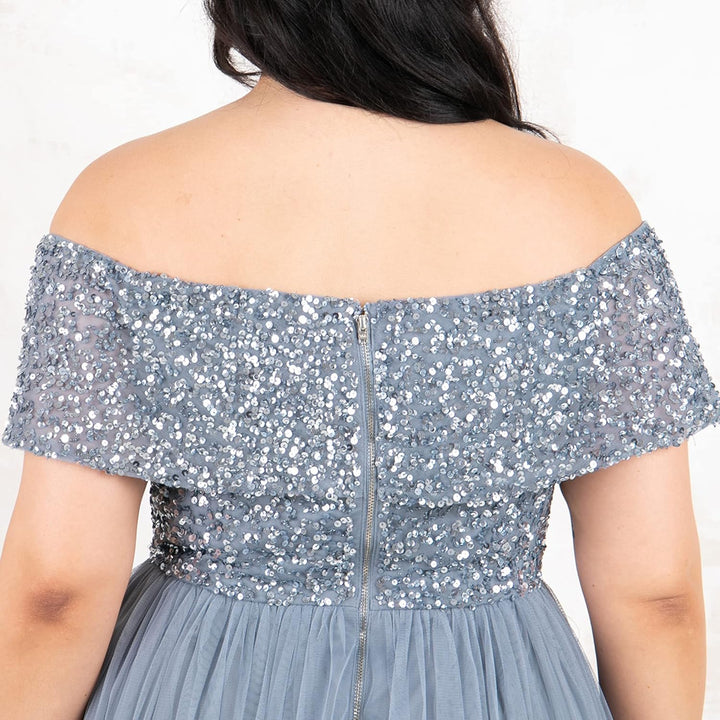 Maya Deluxe Damen Bridesmaid Dress Dusty Blue 34, Dusty Blue 34