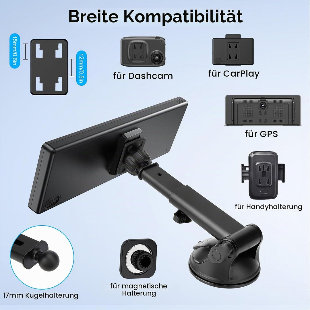 EEEKit 360°Saugnapfhalterung für tragbares CarPlay Display 7–10 Zoll, Ersatzhalterung für Armaturenb
