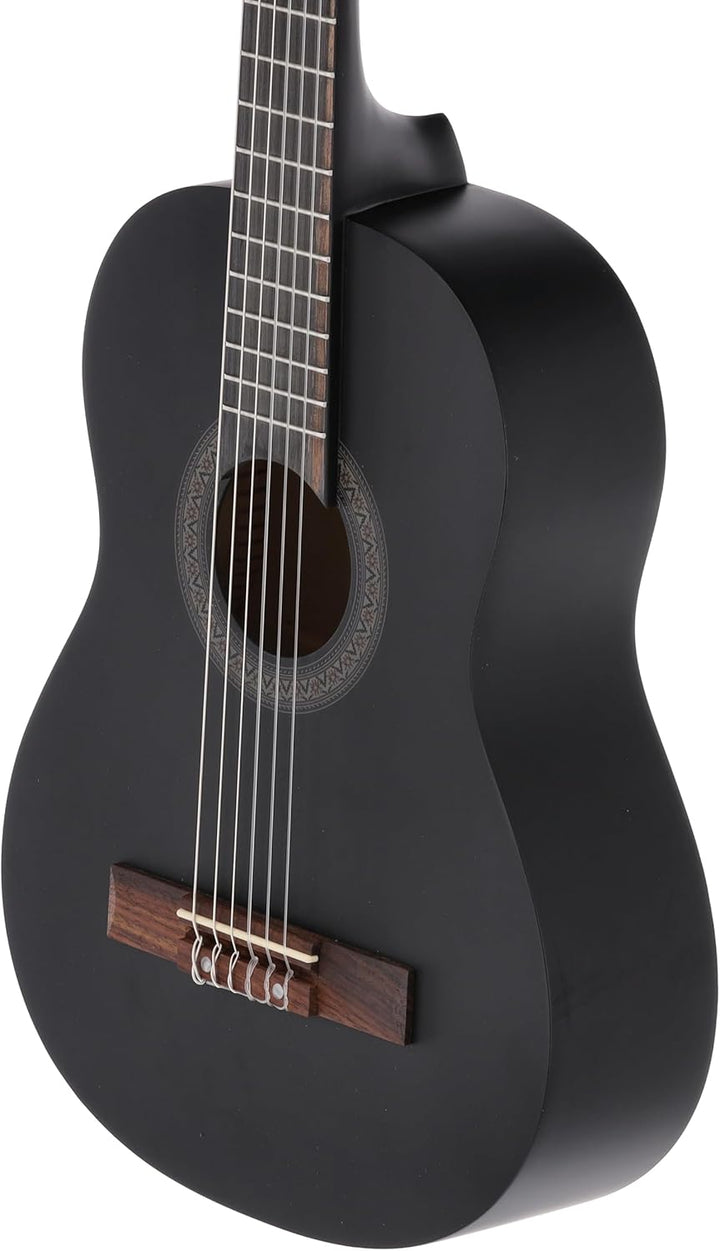 Juan Miguel Navarrez Konzertgitarre 1/2 mit Tasche schwarz schwarz 1/2, schwarz 1/2
