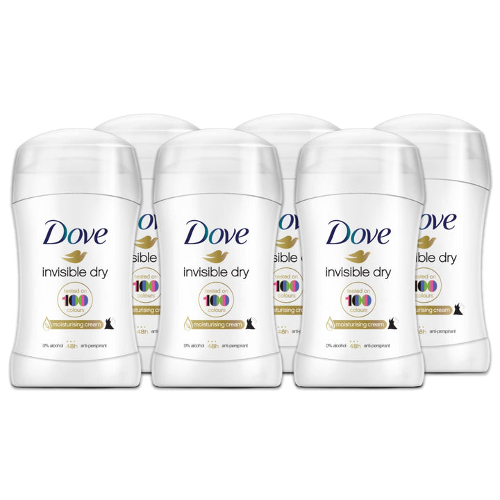6 x Dove Invisible Dry Deodorant Stick 40 ml