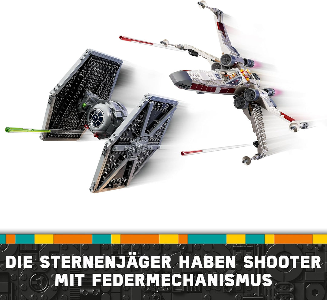 LEGO Star Wars Mashup aus TIE Fighter & X-Wing, baubare Spielzeug Sternjäger, Geschenkidee für Kinde