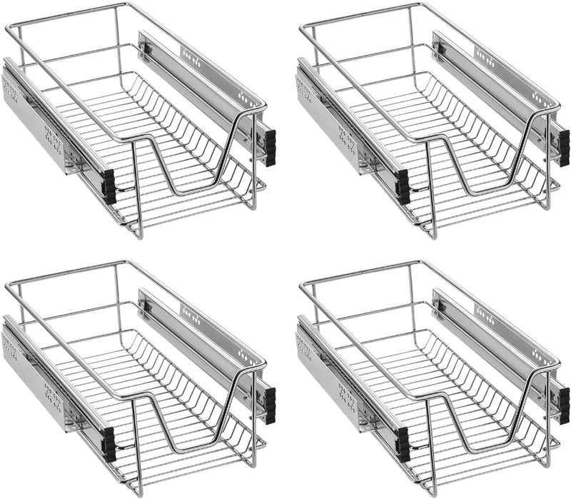 UISEBRT 4x Küchenschublade Teleskopschublade 30cm - Küchenschrank Schrankauszug Schlafzimmerschränke