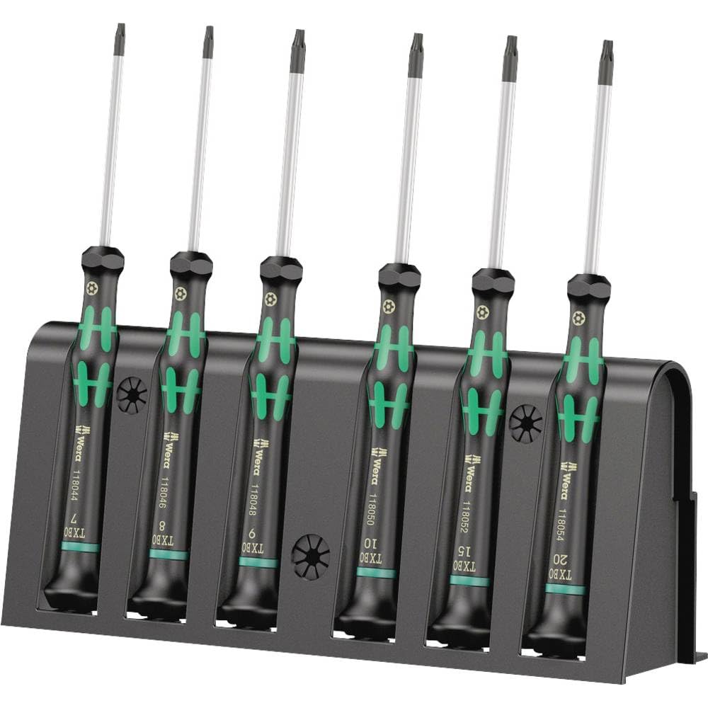 Wera Elektroniker TORX® BO-Schraubendrehersatz 2067/6 + Rack, 6-teilig, 05118154001
