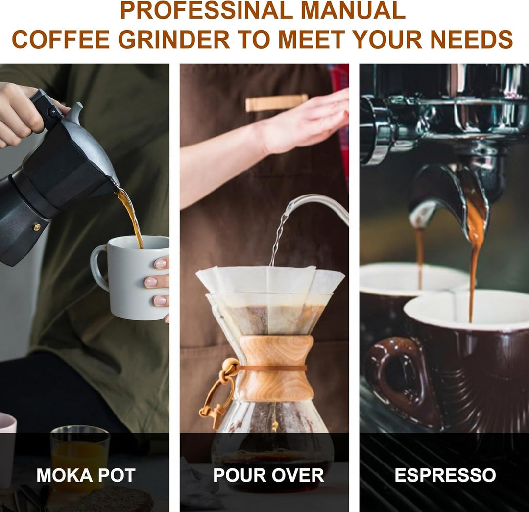 M6 Kaffeemühle Handbuch, Kapazität 25g, Hand Kaffeemühle Sharp Hexagonal Mahlkern, tragbare manuelle