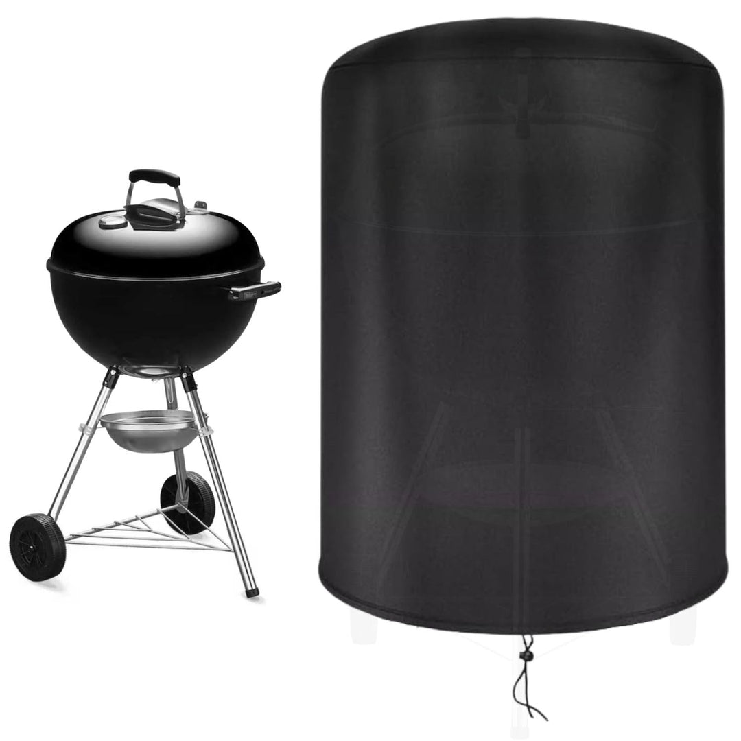 Grill Abdeckhaube, Grillabdeckung aus Polyester, gross, Ø90×120 cm, Hochleistungs-Grillabdeckung, wa