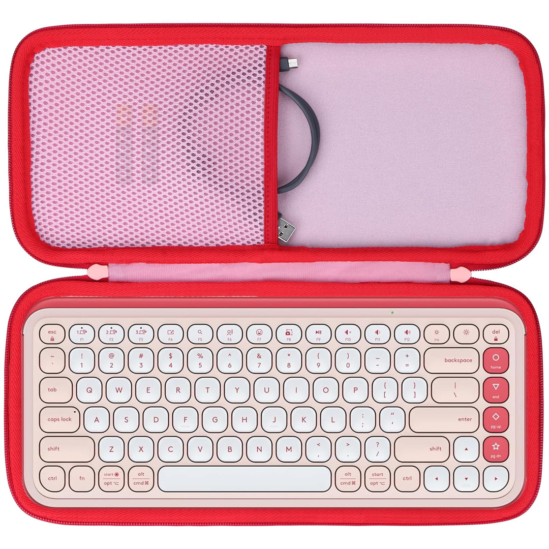 Lebakort Hart Schutz Hülle Etui Tasche für Logitech POP ICON Keys Tastatur | Hartschale, Weiches Inn