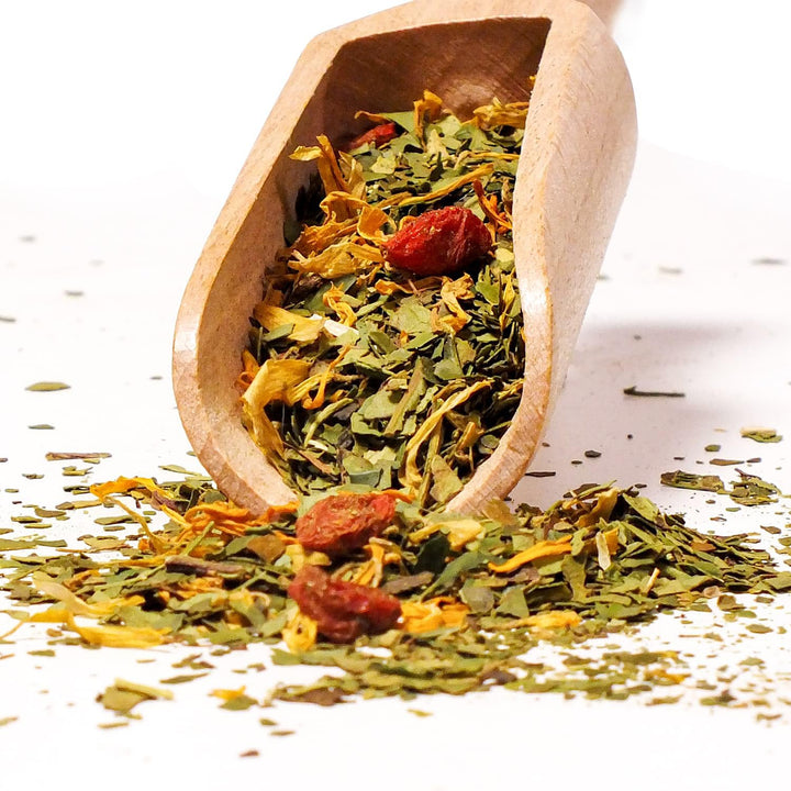 Verde Mate, El Fuego Mate Tee Set - Yerba Mate Energia Guarana 2x500g - mit Keramik Mate Becher Pand