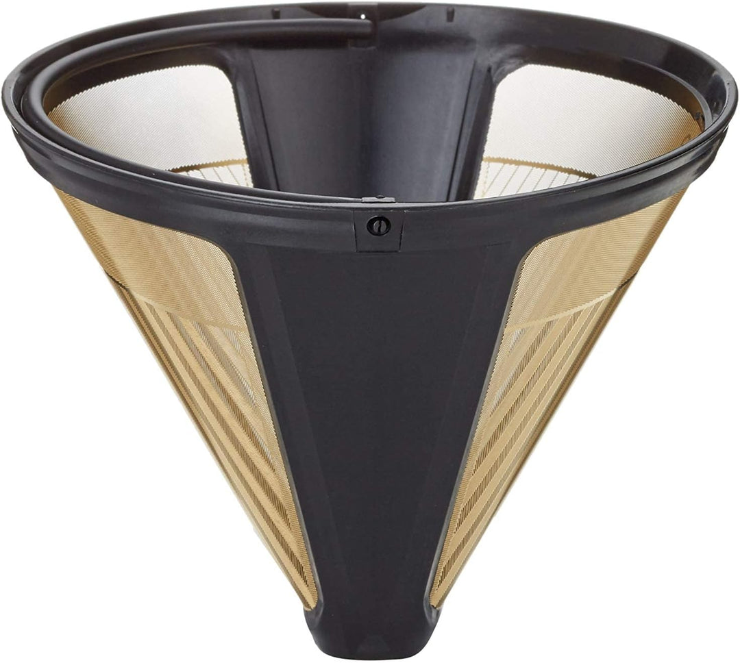 SeleXions Kaffee Goldfilter mit Titan antihaft Hartschicht 6-12 Tassen, Kaffeefiltergrösse 1x4 mit F