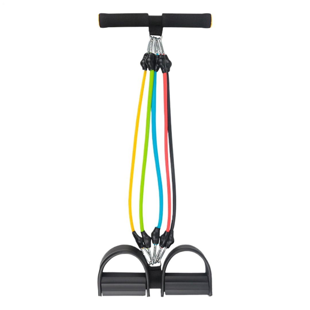 Spannseil, multifunktional, 5 Röhren, für Pedale, elastisches Widerstandsband mit Pedalen, Griffen,