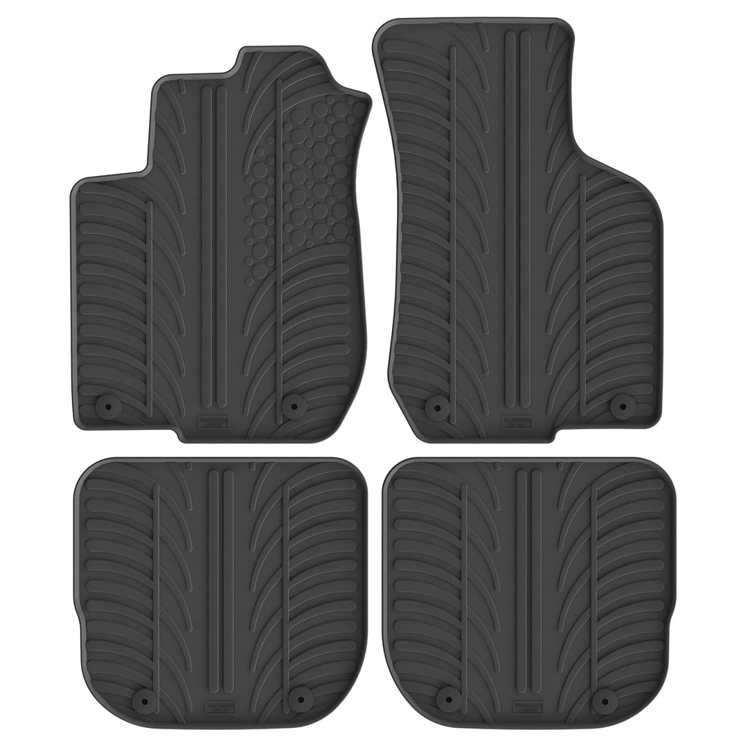 Gledring Satz Gummimatten kompatibel mit Audi A3 8L 1996-2003 (T Profil 4 teilig + Montage-clips)