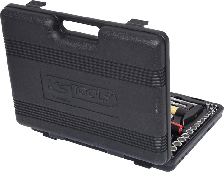 KS Tools 911.0688 1/4 Zoll + 1/2 Zoll Werkzeug-Satz | inklusive 2 Umschaltknarren, 45-Zahn | matt sa