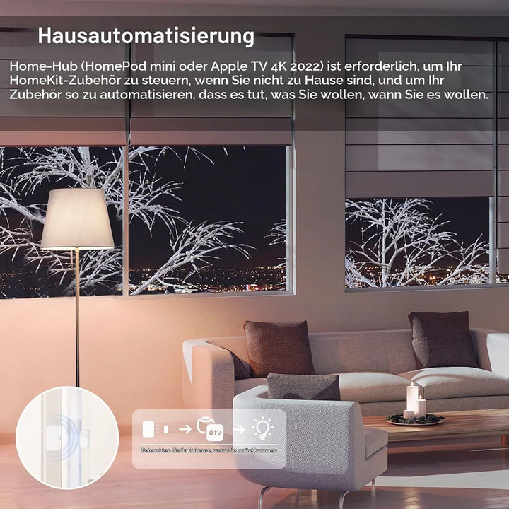 ONVIS Smarter Tür- und Fenstersensor, Door &amp; Window Kontaktsensor für Türen/Fenster, Bluetooth, Thre