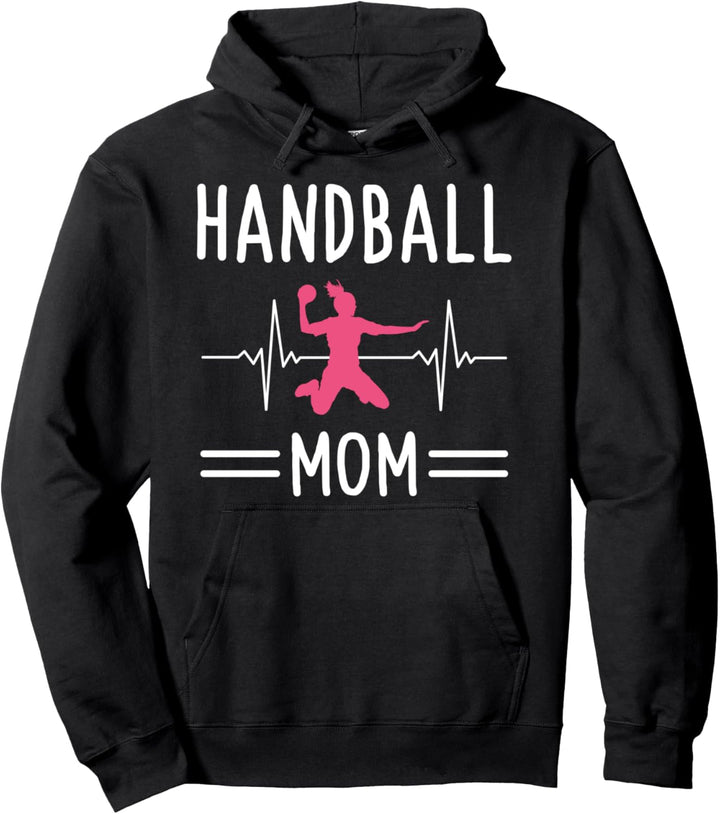 Handball Mom Handballerin Mutter Herzschlag Pullover Hoodie