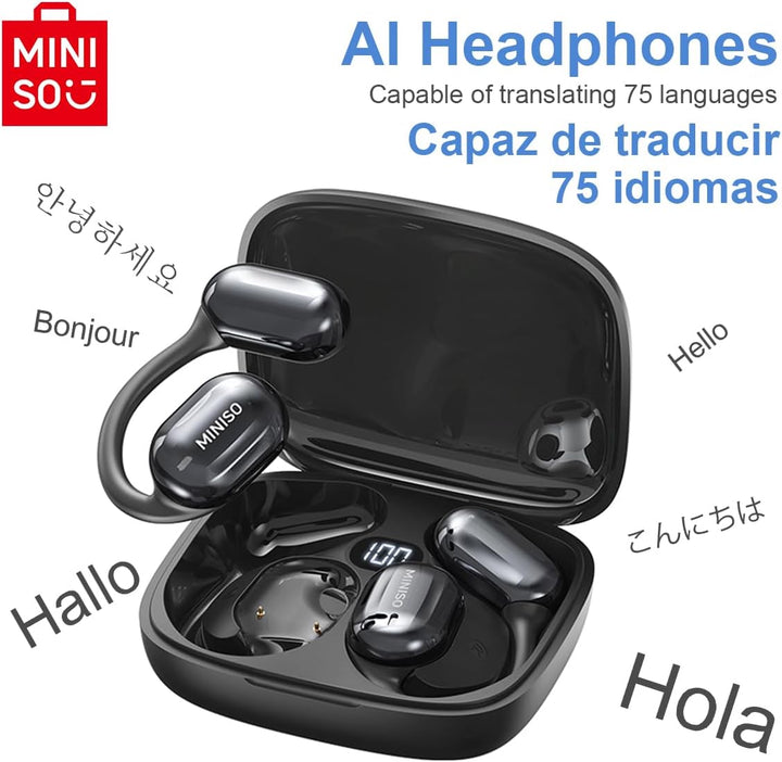MINISO MS162 AI Kopfhörer Übersetzer 3-in-1 Sprachübersetzer Kopfhörer Übersetzungskopfhörer mit ech