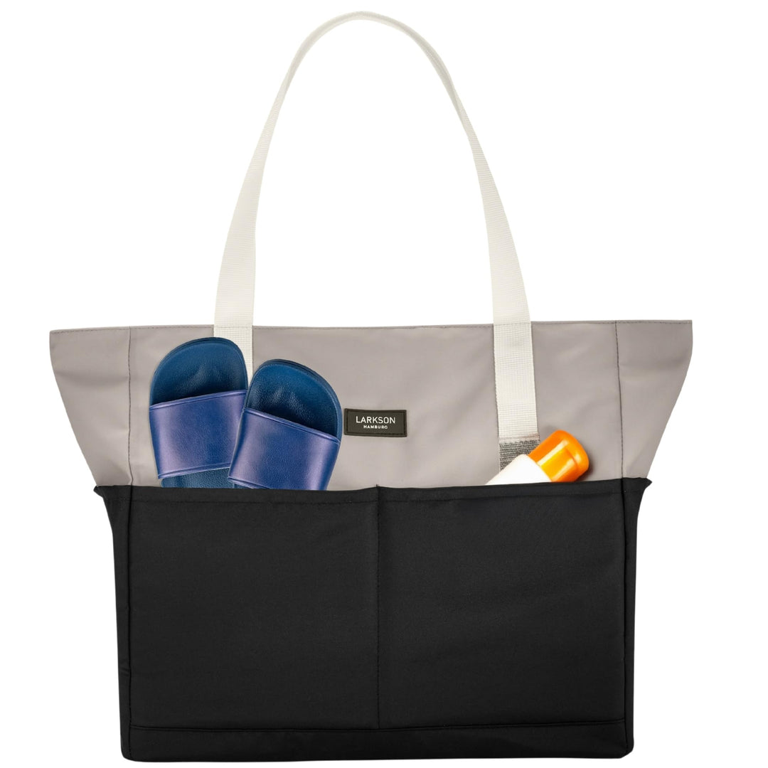 LARKSON Strandtasche Damen & Herren - Linn - Grosse Beach Bag für Strand, Schwimmbad, Pool - Tote Ba