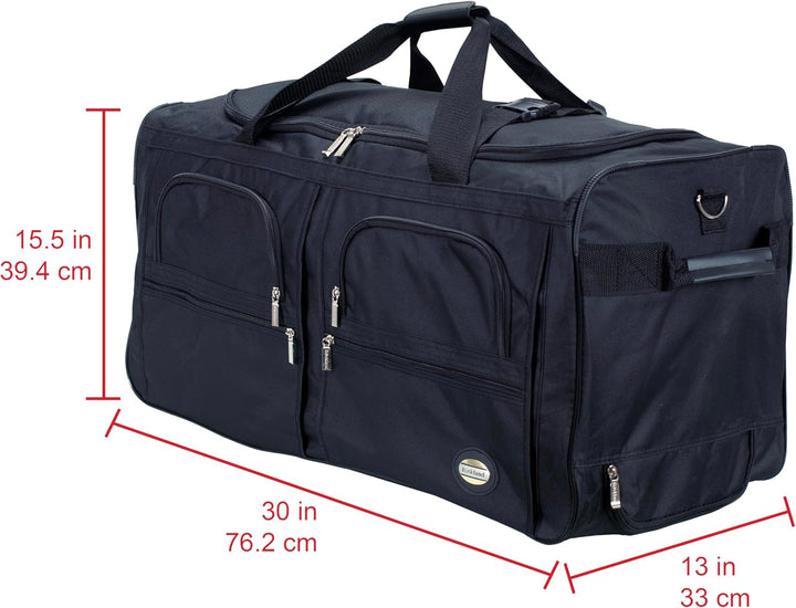 Rockland Gepäck 76,2 cm Rolltasche, Schwarz, Einheitsgrösse, Reisetasche mit Rollen Einheitsgrösse S