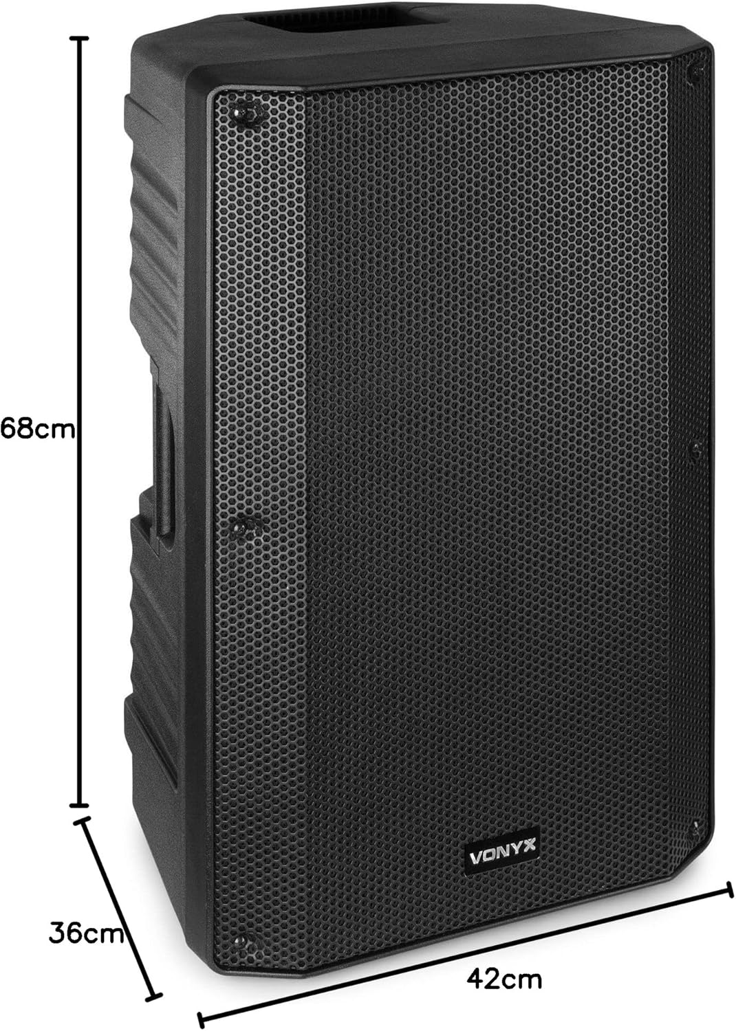 VONYX VSA15 - Aktivlautsprecher, 1000 Watt PA Anlage, PA Lautsprecher Aktiv mit 15 Zoll Subwoofer, B