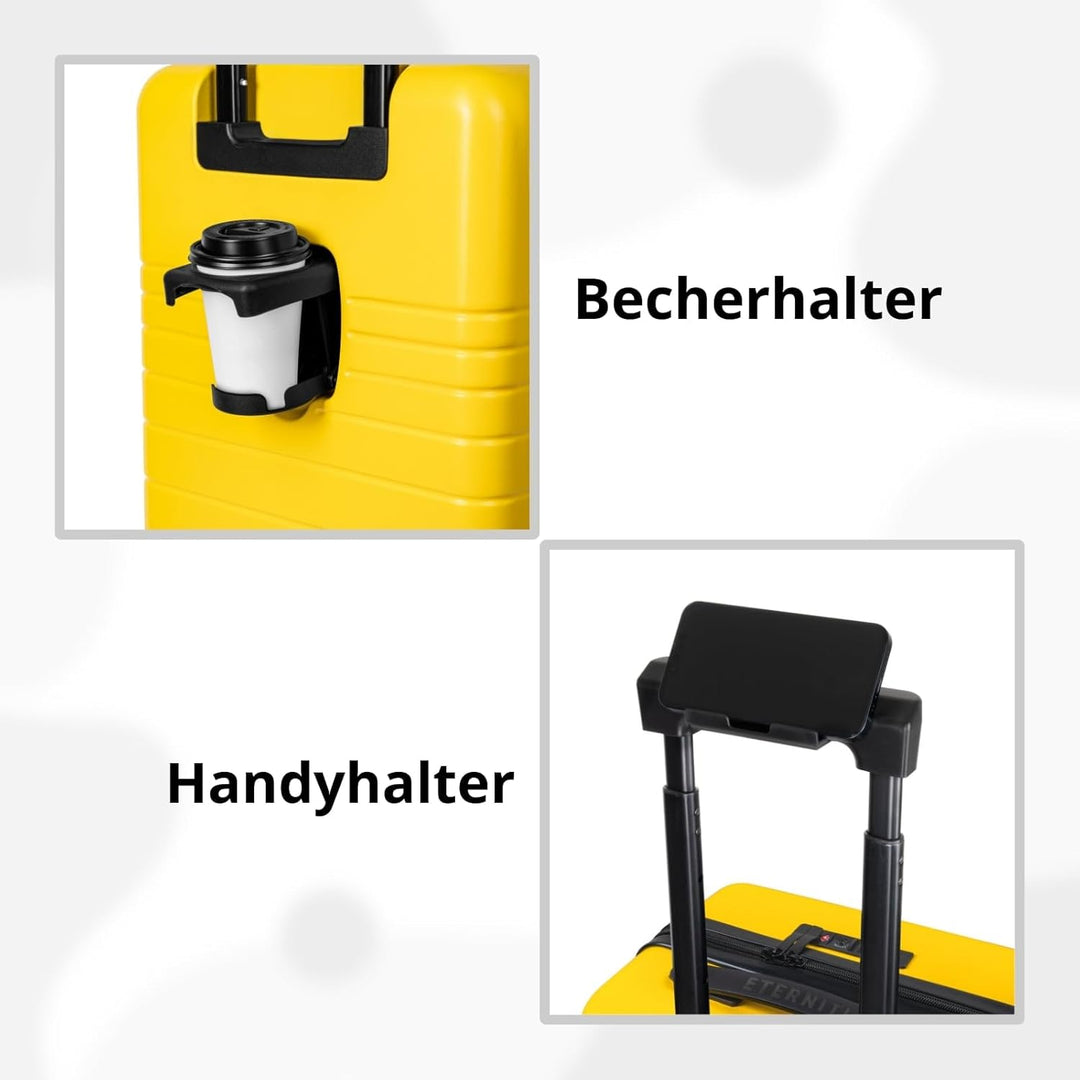 ETERNITIVE - Koffer I Reisekoffer aus ABS I Rollkoffer I Reisetrolley Leicht mit Doppelrollen 360° I