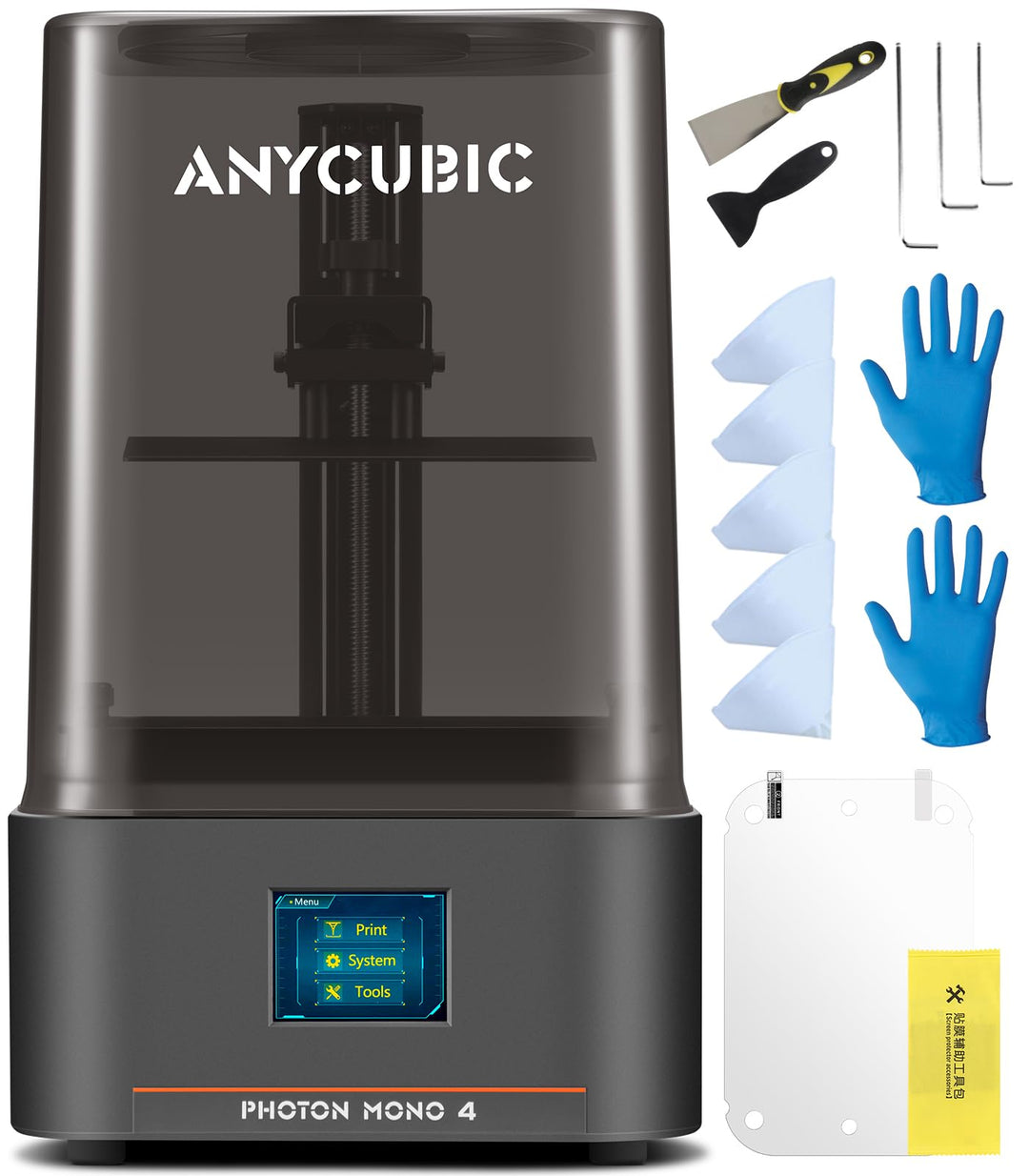 ANYCUBIC 10K 3D Drucker Photon Mono 4, mit 7" Monochrom-LCD-Bildschirm, Druckgeschwindigkeit 70 mm/h