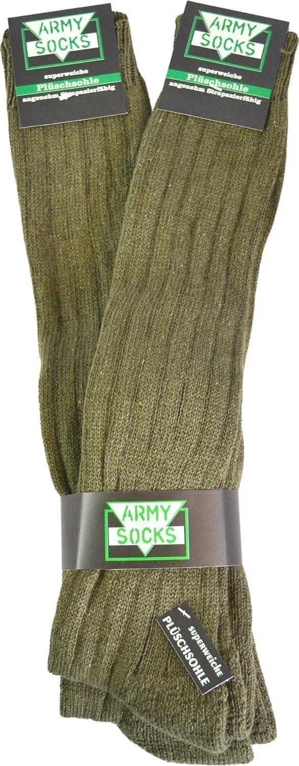 Polar Husky® 6 Paar Herren Übergrösse Kniestrümpfe (Arbeitsstrümpfe) mit Frottee Sohle 39-42 Grün, 3