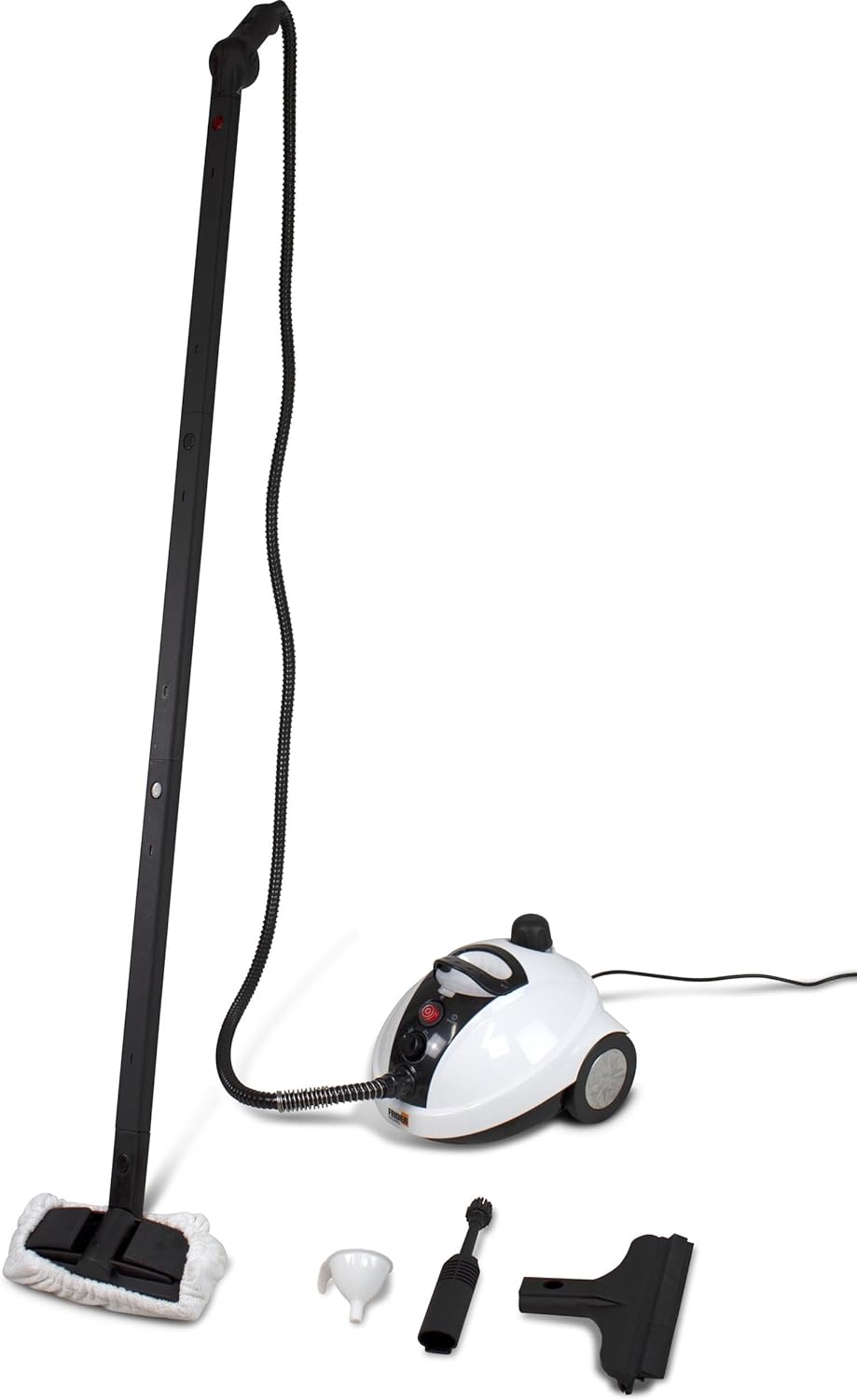 FEIDER FHNVT1300 Dampfreiniger 1300W mit Accessoires - Bodenbürste, Mikrofasertuch, Rundbürste, Verl