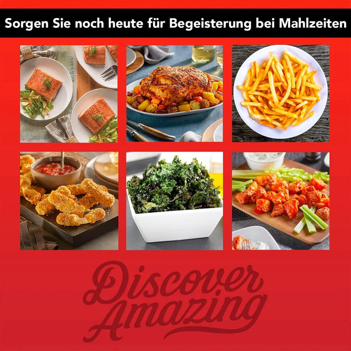Instant Vortex Plus mit ClearCook - 5.7L Digitale Gesunde Heissluftfritteuse, Edelstahl, 6-in-1 Smar