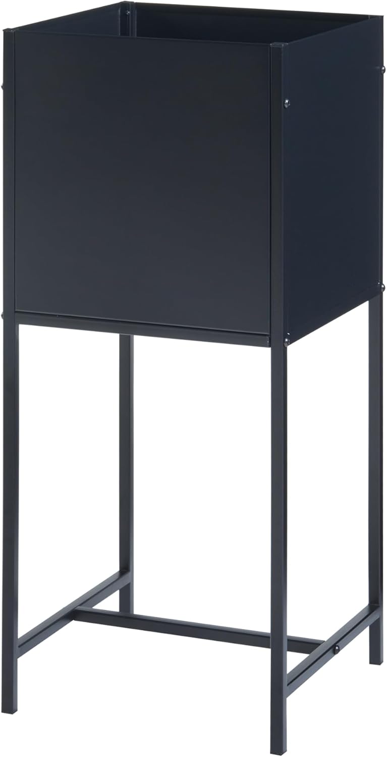 [en.casa] Blumenständer Porsgrunn Pflanzenständer mit Blumenkasten 70 x 30 x 30 cm Metall Schwarz Bl