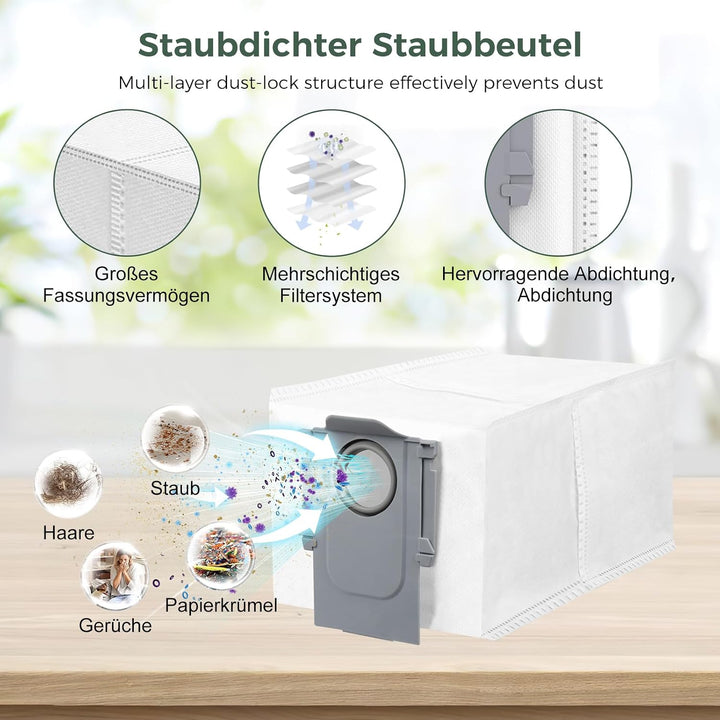 25 Stück Zubehör für Roborock Qrevo Pro/Qrevo S/Qrveo MaxV Saugroboter | mit 1 Hauptbürsten, 6 Staub