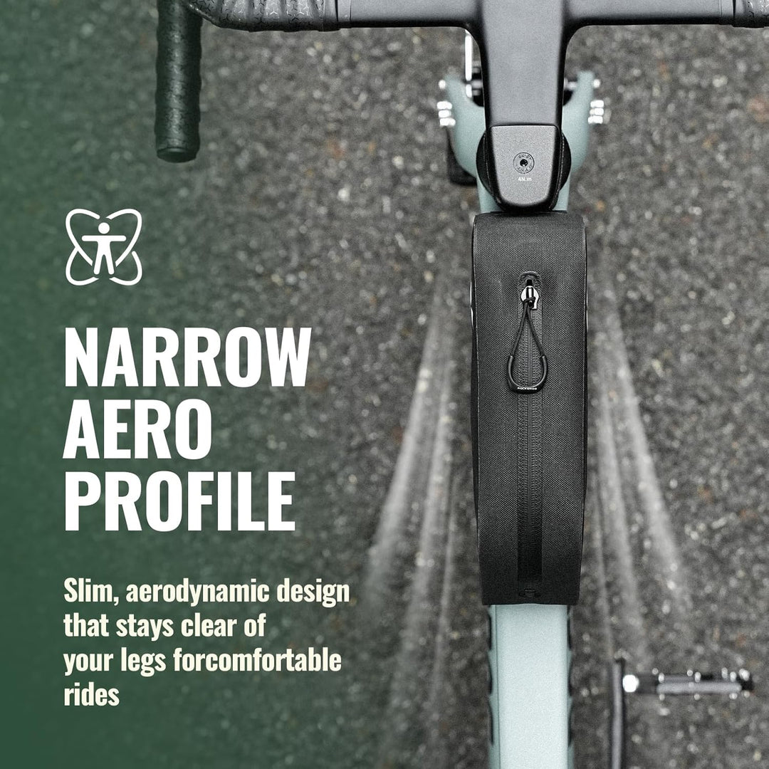 ROCKBROS Fahrrad Rahmentasche 100% Wasserdicht 1L, Oberrohrtasche Schlankes Design mit Formstabiler