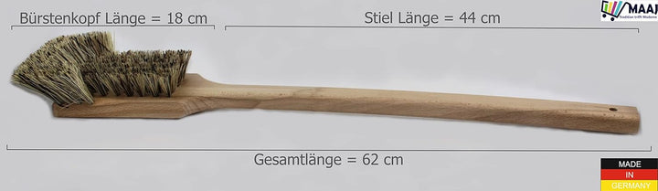 MAAJ FASSBÜRSTE 60 cm LANGSTIELBÜRSTE Holz Harte Union Borsten - VEGAN - Made IN Germany