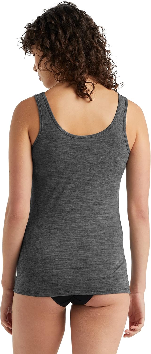 Icebreaker Damen Siren Tank Top - Sporttop Damen - Merinowolle Unterwäsche XS Gritstone Heather, XS