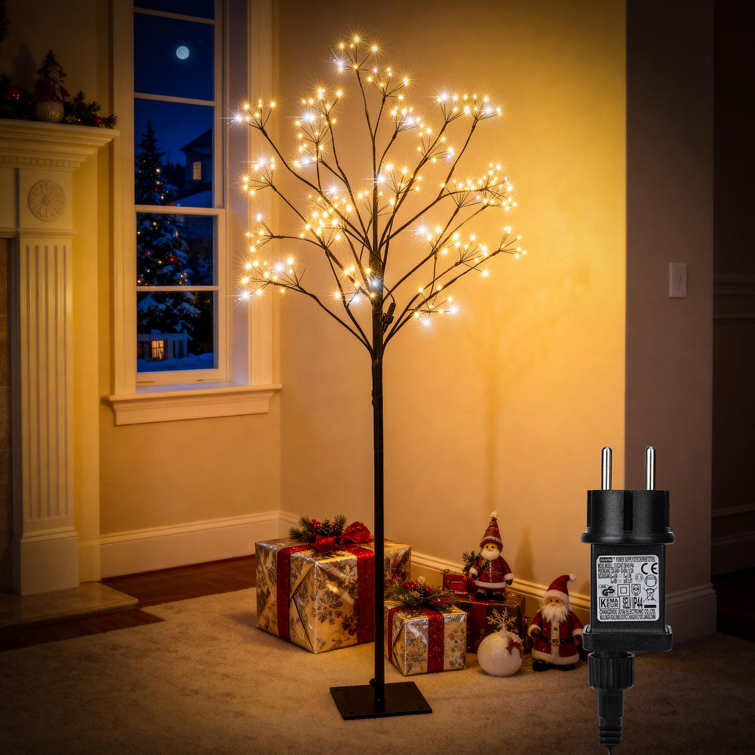 1.5M im Freien künstlichen Baum enthält 14 LED Weisse Blinkende Glühbirne - 216 LED Pre lit Weihnach