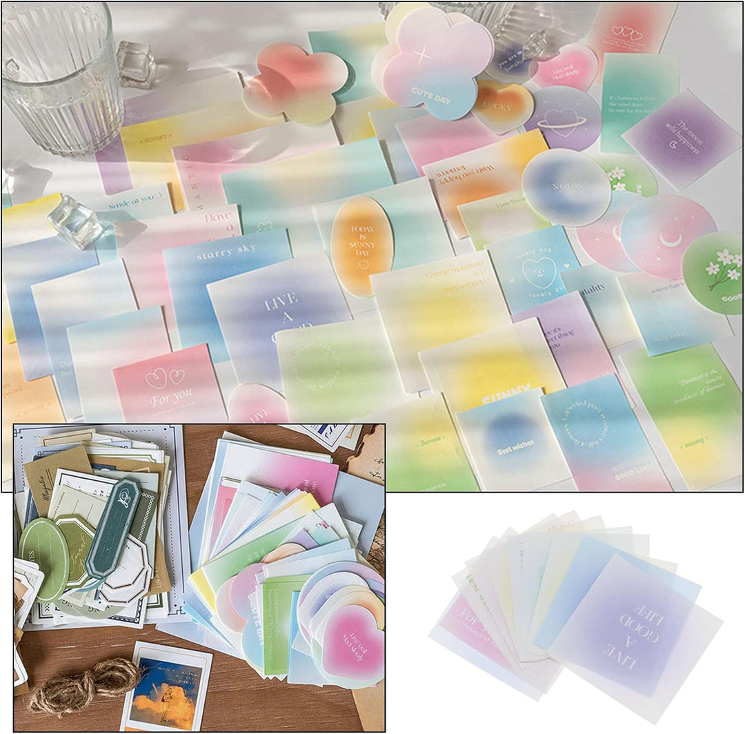 Create idea 200 Stück Dekoratives Papier DIY Zubehör für Scrapbooking Tagebuch Notizbuch Zeitplaner