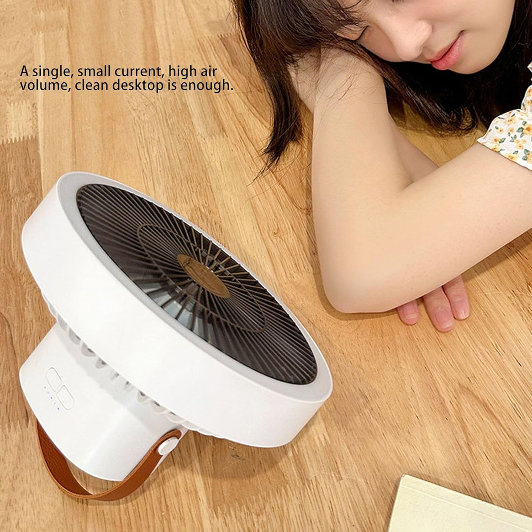 aqxreight Kleiner Wandventilator mit Fernbedienung, Mini-Oszillierventilator mit Nachtlicht, 3 Gesch
