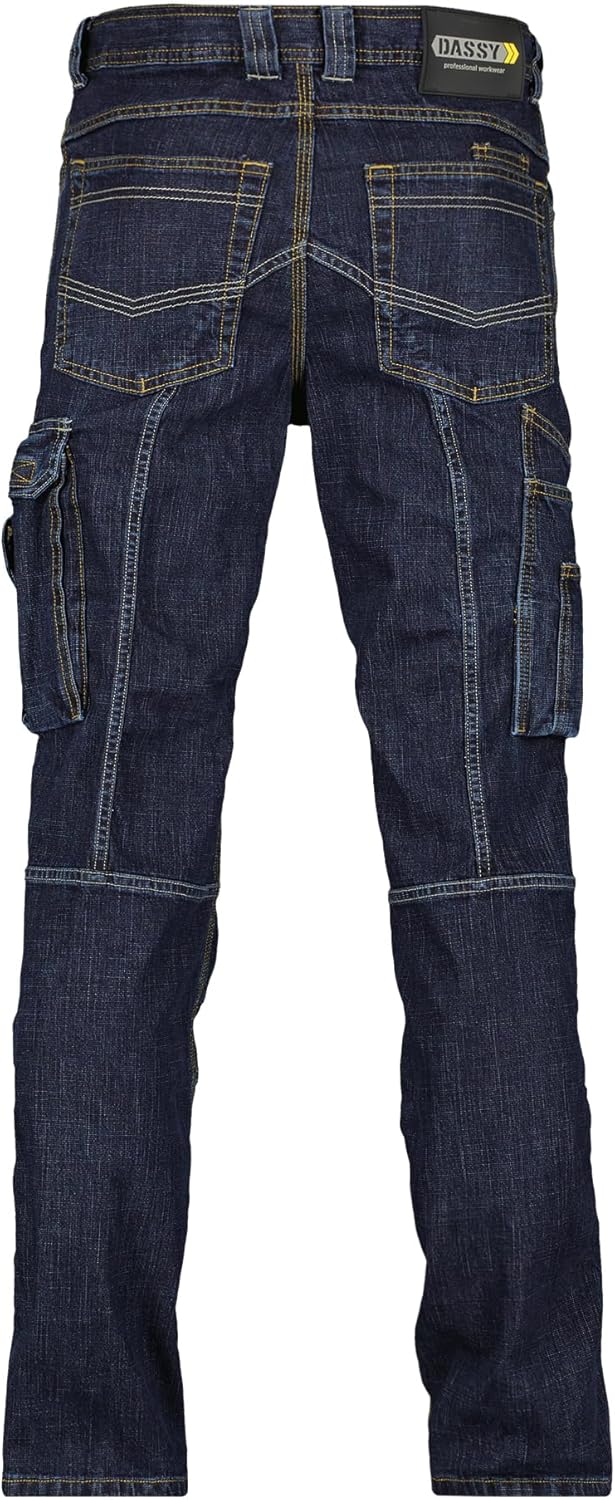 DASSY® Knoxville DASSY® Knoxville Stretch-Arbeitsjeans mit Kniepolstertaschen - Grösse 42 - JEANSBLA