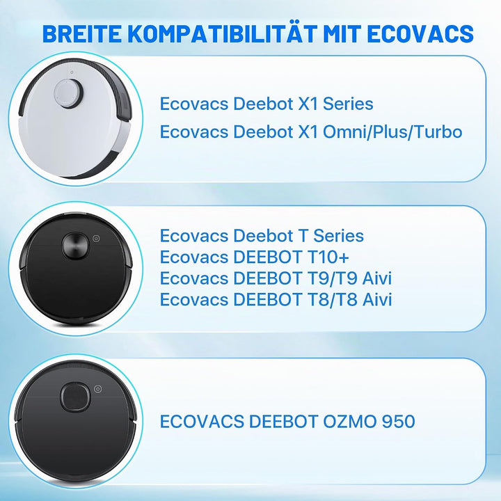 14,4V 6000mAh Li-ion Ersatzakku für Ecovacs T9 T9+ Aivi, Deebot T10 T10+，Ecovacs Deebot X1 Omni/Plus