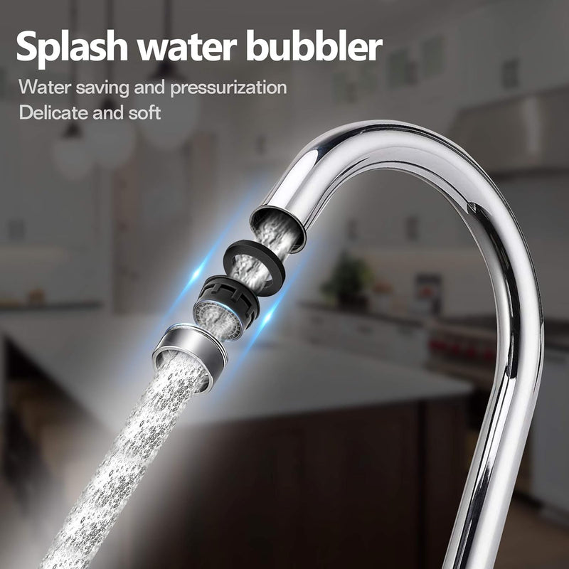 Hoomtaook Wasserhahn Küche Küchenarmatur Mischbatterie Küche Single Lever Um 360° Drehbar Messing Ve